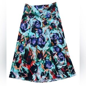 MILLY Fion Oberon Rose Print Multi Color Skirt